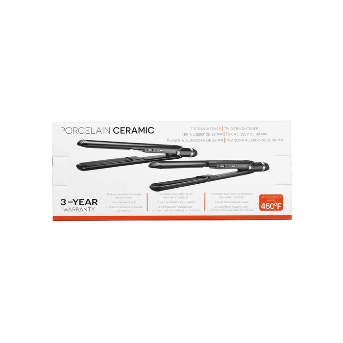 BaByliss PRO Porcelain Ceramic 1" & 1 1/2" Flat Iron Prepack Model #BB-BPPP2UC, UPC: 074108441072