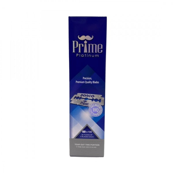 Dorco Prime Platinum Long Double Edge Razor Blade, 100 Blades Model #STP301LONG, UPC: 8801038595009
