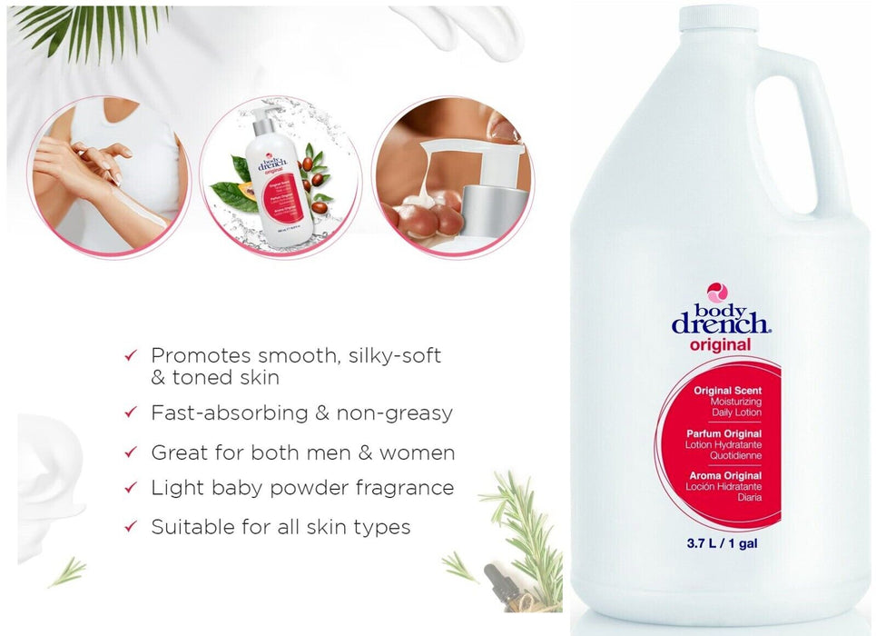 BODY DRENCH Daily Moisturizing Lotion Original Scent Model #BO-30628, UPC: 653619306287