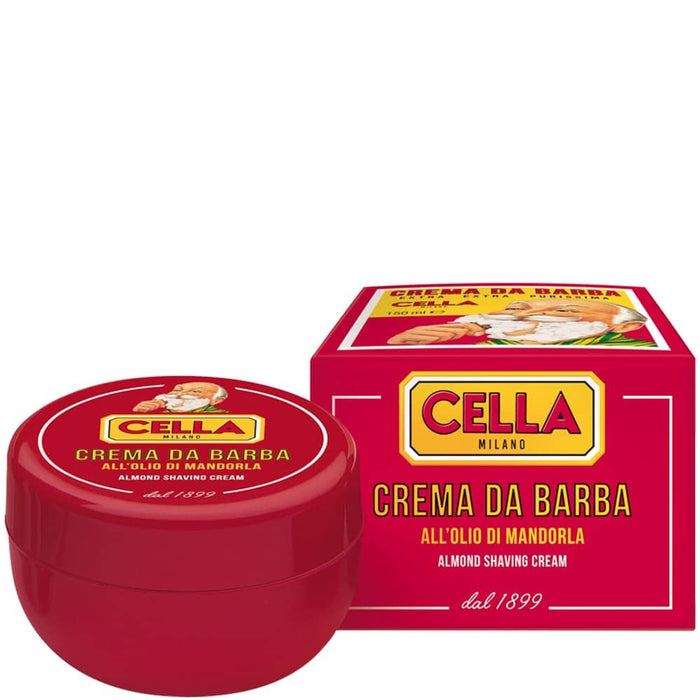 Cella Almond Shaving Cream 150 ml | 5.2 fl. oz. Model #WJ-57061, UPC: 8001117570617