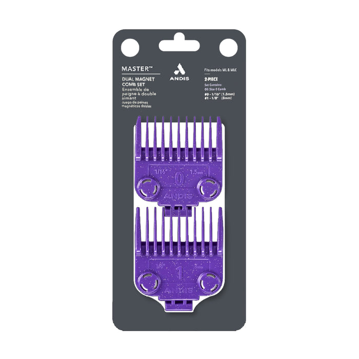 Andis 2pk Double Magnet Clipper Attachment Comb Set Model #AN-561002, UPC: 040102004902