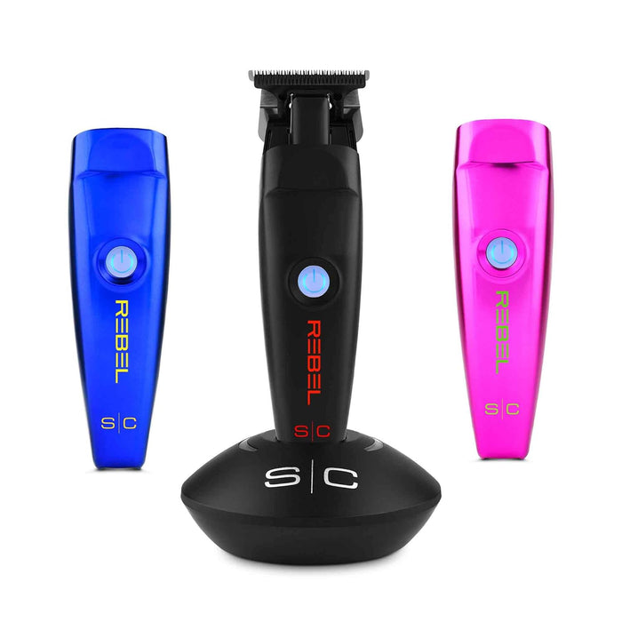 STYLECRAFT Rebel Professional Modular Super-Torque Motor Cordless Hair Trimmer (Matte Blue, Matte Pink, Matte Black) Model #SC409M, UPC: 810069131962