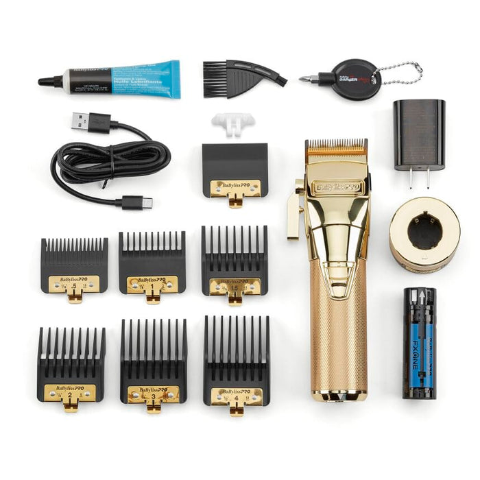 BaBylissPRO GoldFX FXONE Professional Cord/Cordless Clippers #FX899G, UPC: 074108477644