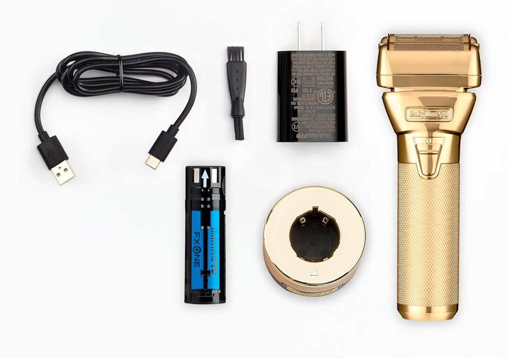 BabylissPro GoldFX FXONE Double Foil Shaver Model #BB-FX79FSG, UPC: 074108470508