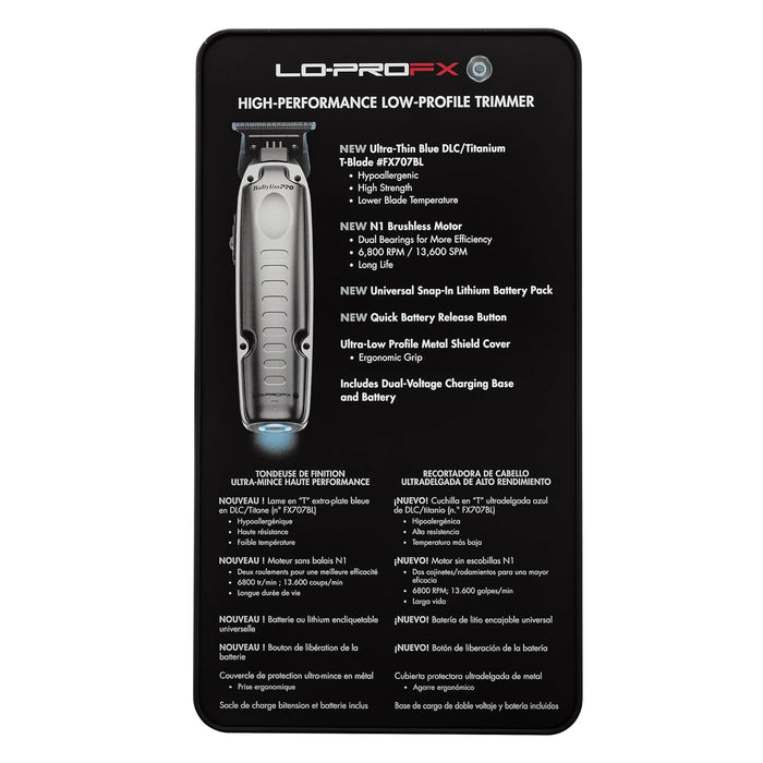 BaBylissPRO LOPROFX Professional Cord/Cordless Trimmer #FX729, UPC: 074108477613