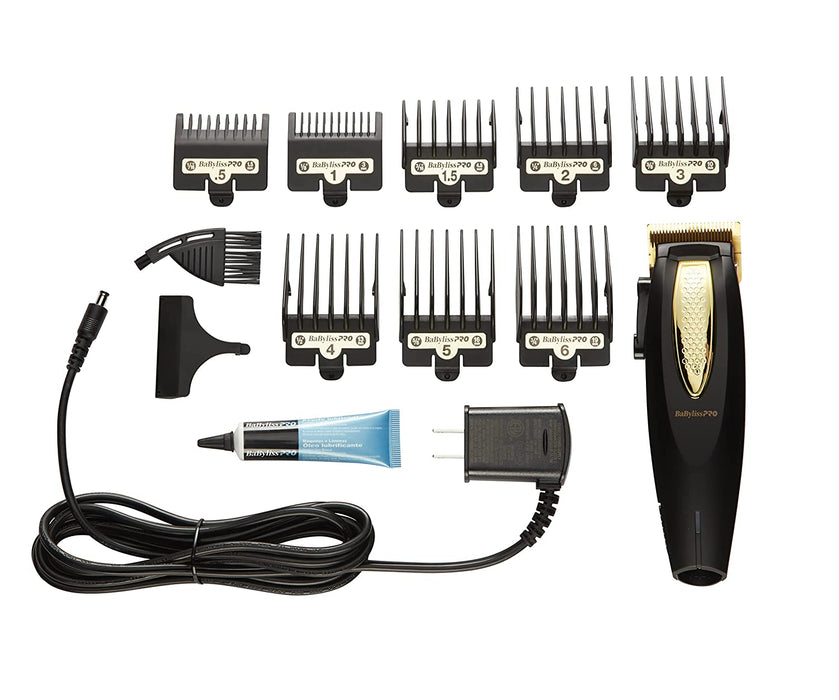 BABYLISS PRO LithiumFX Cord / Cordless Ergonomic Clipper - Gold Model #BB-FX673NS, UPC: 074108466808