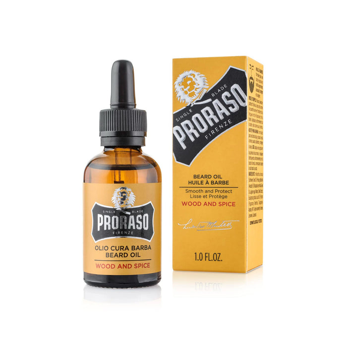Proraso Beard Oil - Wood & Spice, 30ml Model #RA-400740, UPC: 8004395001668