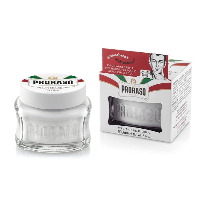 Proraso Pre Shave Cream 100ml White Model #CW-400901, UPC: 8004395009015