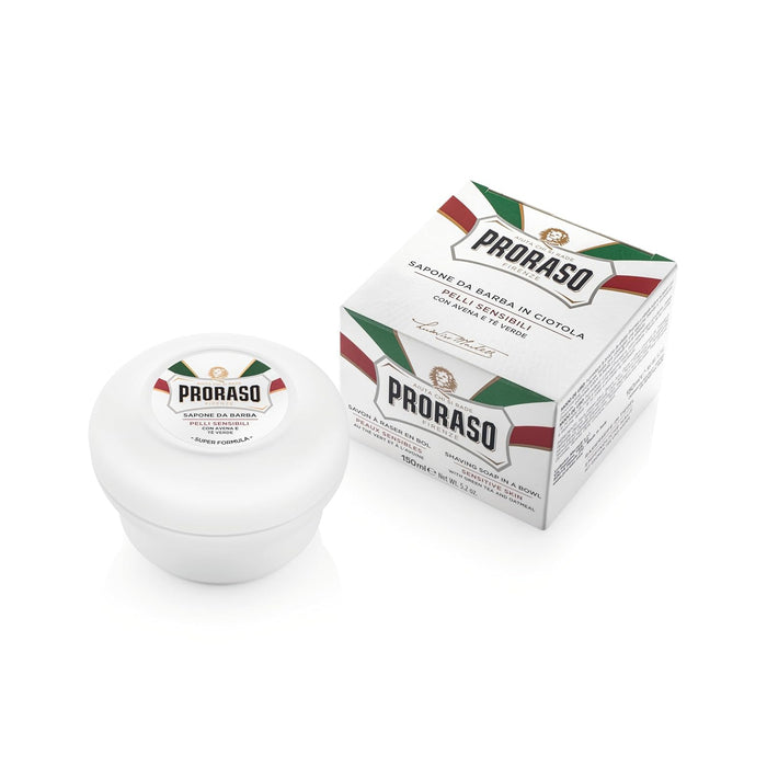 Proraso Shaving Soap in a White Bowl: Sensitive Skin Model #RA-400921, UPC: 8004395009213