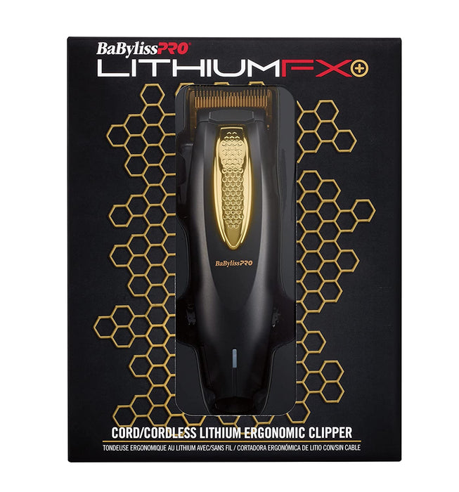 BABYLISS PRO LithiumFX Cord / Cordless Ergonomic Clipper - Gold Model #BB-FX673NS, UPC: 074108466808