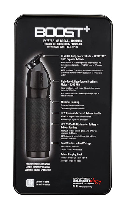 BABYLISS PRO Matte Black Boost+ Trimmer Model #BB-FX787BP-MB, UPC: 074108466761