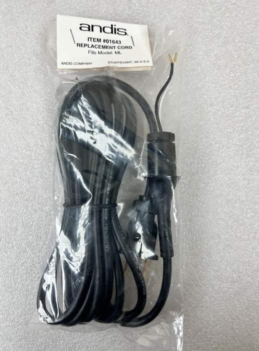 Andis Replacement 2-Wire Cord for Andis Master Clipper (ML) Model #AN-01643 UPC: 040102016431
