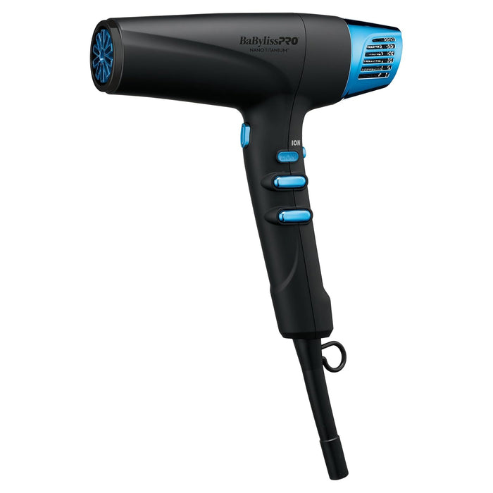 BaBylissPRO Nano Titanium Limited Edition High-Speed Dual Ionic Dryer - Black & Blue Model #BB-BNTMB9100, UPC: 074108482914