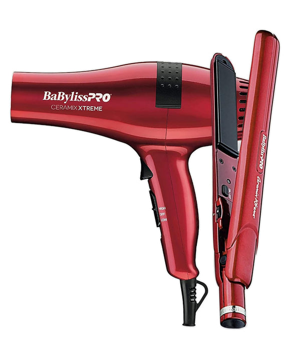 BaBylissPRO Ceramix Xtreme Dryer + 1" Straightener Iron Set Model #BB-CEPP1N, UPC: 074108475220