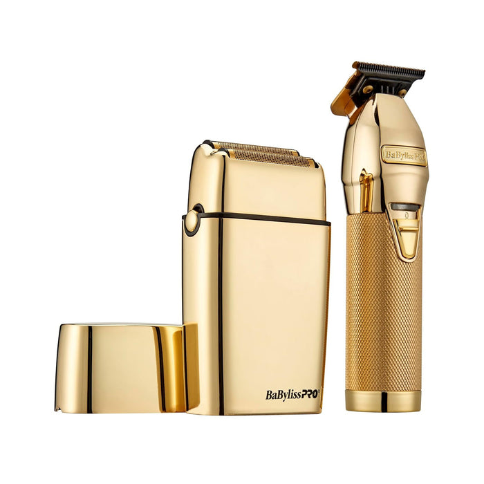 BaBylissPRO LimitedFX Gold Trimmer and Double-Foil Shaver Gift Set Model #BB-FXDUOFS2TG, UPC: 074108487360