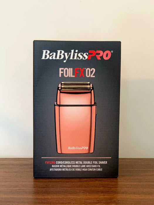 BaBylissPRO FOILFX02 Metal Double-Foil Shaver (Rose Gold) Model #BB-FXFS2RG, UPC: 074108415400