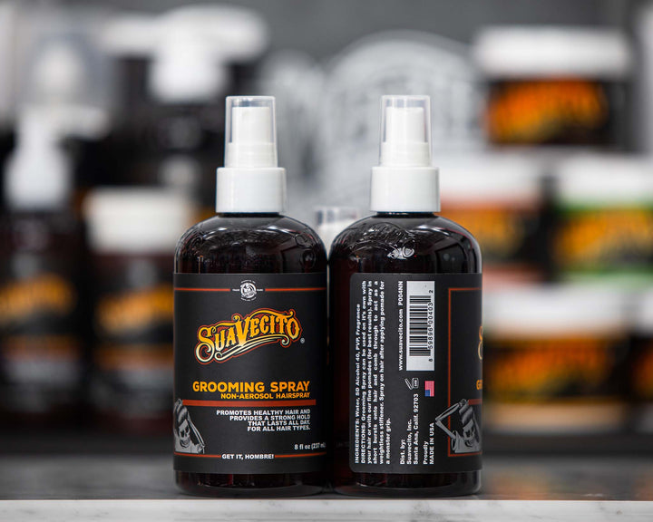 Suavecito Grooming Spray 8 fl oz. Model #42C-P004NN, UPC: 859896004032