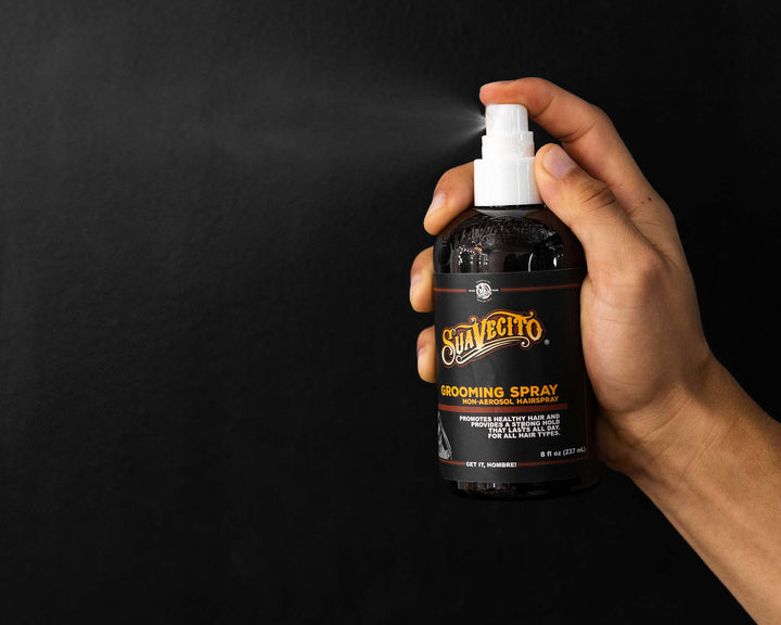 Suavecito Grooming Spray 8 fl oz. Model #42C-P004NN, UPC: 859896004032