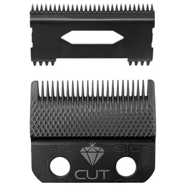 StyleCraft Diamond Cut Fixed Fade Clipper Blade w/ Shallow Tooth 2.0 Set Model #ZZ-SC540B UPC: 810069132471