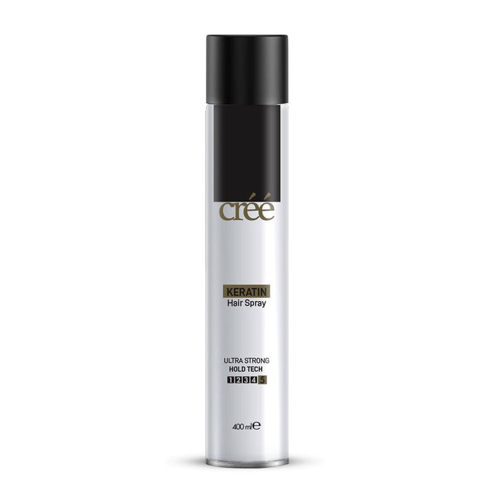 Cree Keratin Hair Spray - Ultra Strong Hold Tech 13.53 fl.oz. Model #YV-CR-12653, UPC: 8691988012653