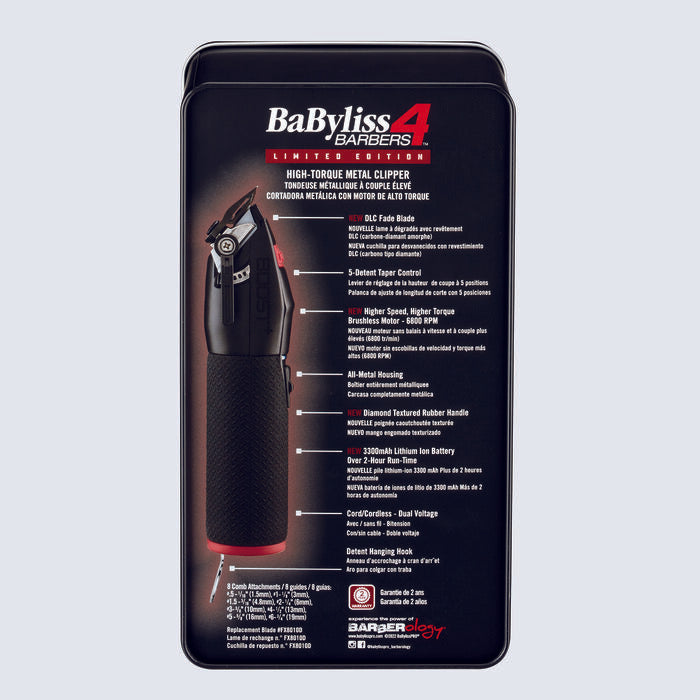 BABYLISS PRO Influencer Collection Boost+ Clipper (Red) Model #BB-FX870RI, UPC: 074108453778