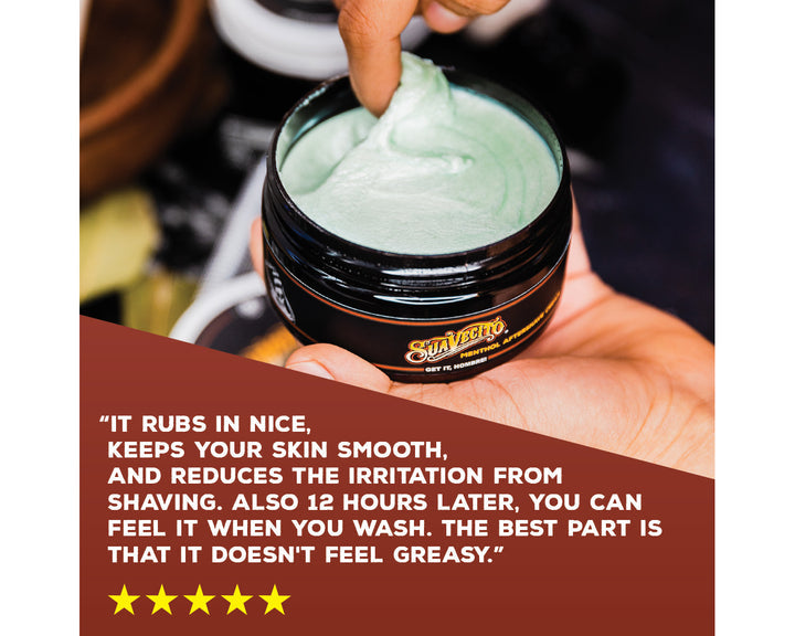 Suavecito Menthol Aftershave Cream 8 oz Model #P006NN, UPC: 859896004056