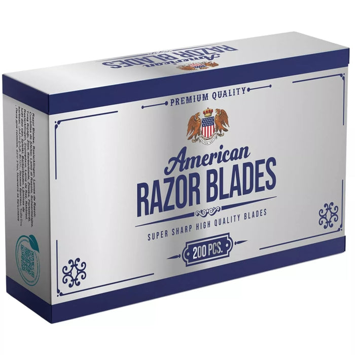 The Shave Factory American Razor Blades - Double Edge Razor Blade (200 pcs) Model #TSF-ARBD200 UPC: 8906175850162