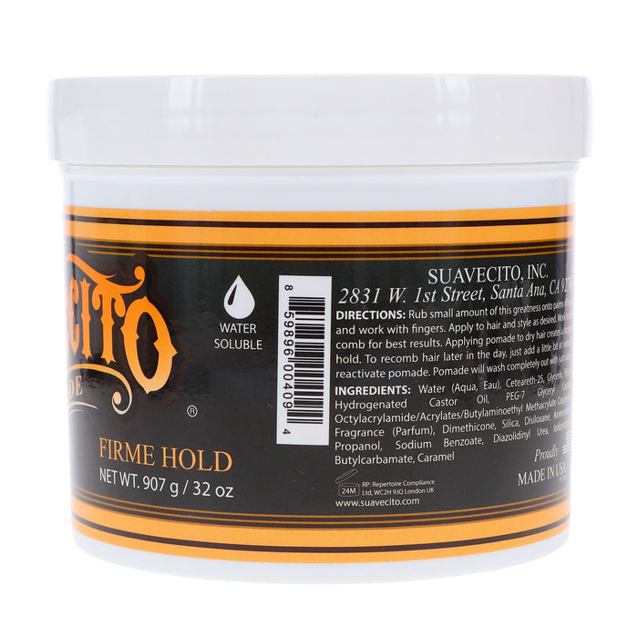 Suavecito Pomade Firme Hold, 32 oz. Model #42C-P015NN, UPC: 859896004094