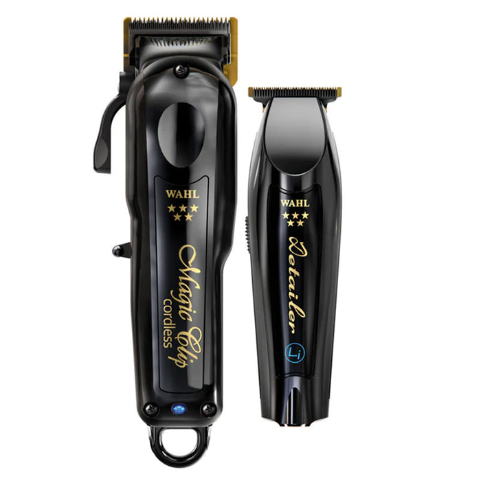 Wahl 5 Star Cordless Barber Combo Magic Clip Clipper & Detailer Trimmer Black #3025397, UPC: 043917016009