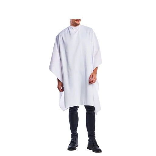 BETTY DAIN Lustre Shampoo Cape Velcro closure, White Model #BD-311V/N-WHT, UPC: 013534119070