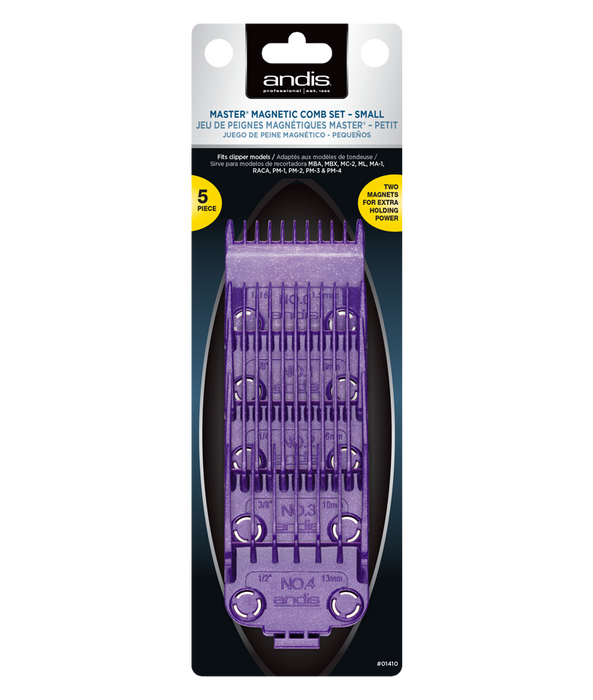 ANDIS Nano Silver Magnetic Attachment 5-Combs, Small Model #AN-01410, UPC: 040102014109