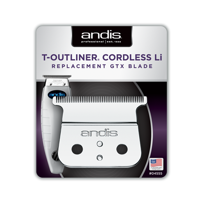 ANDIS Cordless T-Outliner Li Replacement Deep Tooth GTX Blade Model #AN-04555, UPC: 040102045554