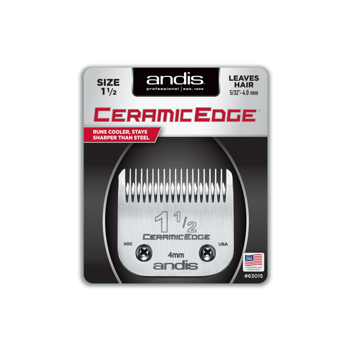 ANDIS Size 1-1/2 - Graduation Blade - Leaves Hair - 5/32" - 4 mm Model #AN-63015, UPC: 040102630156