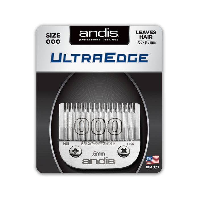 ANDIS Size 000 - Graduation Blade Close Cutting - 1/50" - .5 mm Model #AN-64073, UPC: 040102640735