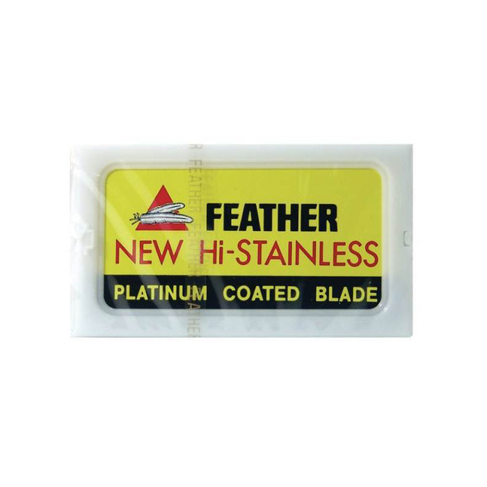 FEATHER Double Edge Razor Blades 10 Count Model #FE-F1-30-430, UPC: 0609224025051