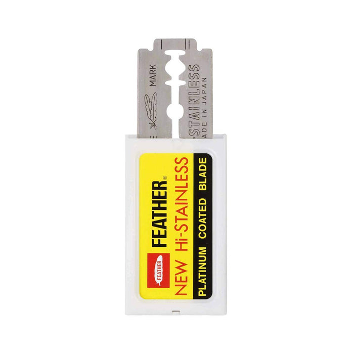 FEATHER Double Edge Razor Blades 10 Count Model #FE-F1-30-430, UPC: 0609224025051