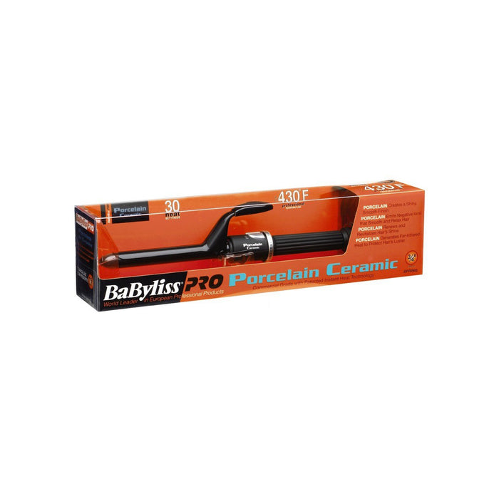 BABYLISS PRO Porcelain Ceramic ¾" Spring Curling Iron Model #BB-BP75S, UPC: 074108072641