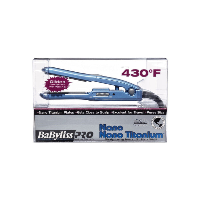 BABYLISS PRO Nano Nano Titanium ½" Mini Straightening Iron Model #BB-BABNT3050, UPC: 074108143624