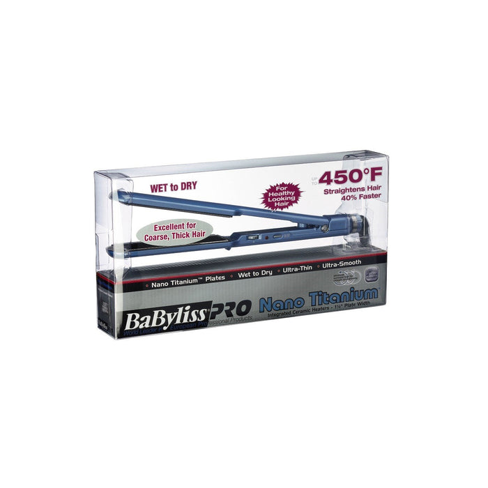 BABYLISS PRO Nano Titanium-Plated Wet-to-Dry Ultra-thin Straightening Iron, 1.5 Inch Model #BABNT5073T, UPC: 074108204905
