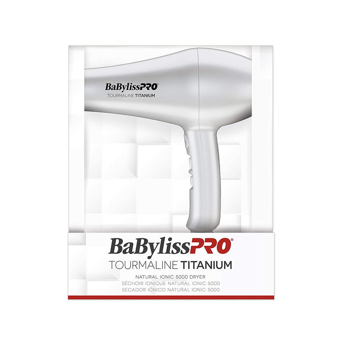 BABYLISS PRO TT Tourmaline Titanium 5000 Dryer. Model #BB-BABTTW5586, UPC: 074108206381
