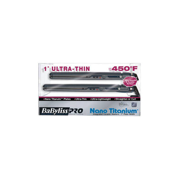 BABYLISS PRO Nano Titanium Straightening Iron Prepack (3070T / 3072T) BLACK Model #BB-BABNTBKPP8, UPC: 074108239198