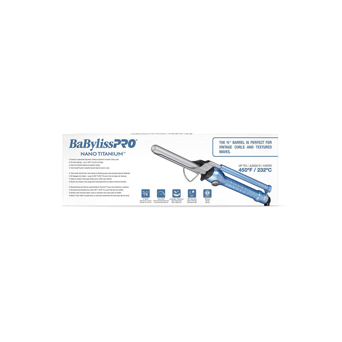 BABYLISS PRO Nano Titanium ¾" Marcel Curling Iron Model #BB-BABNT75MN, UPC: 074108251893