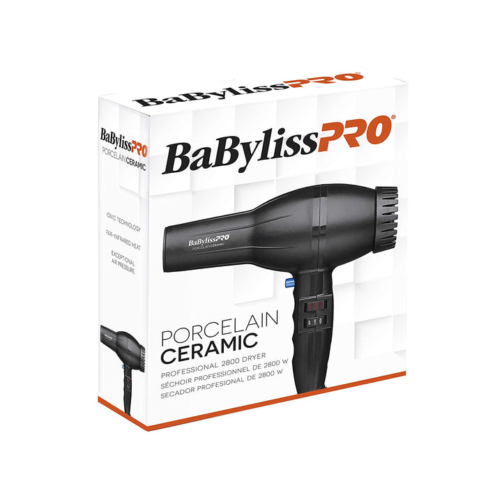 BABYLISS PRO Porcelain Ceramic 2800 Dryer. Model #BB-BP2800, UPC: 074108324931