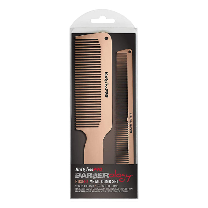 BABYLISS PRO ROSEFX Metal Comb 2-Pack Model #BB-BCOMBSET2RG, UPC: 074108415196