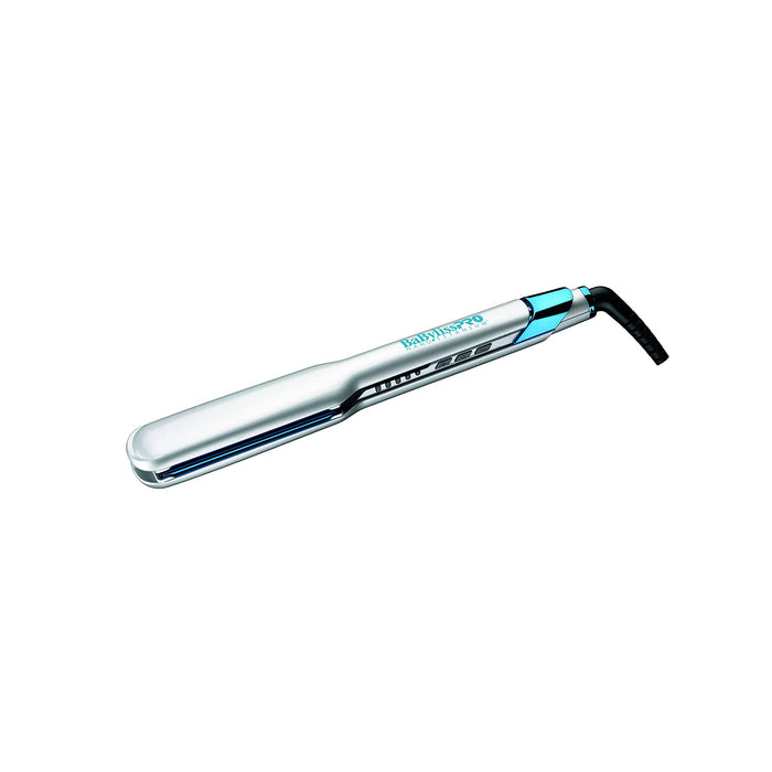 BABYLISS PRO Nano Titanium Special Edition SET. Ultra Thin 1.5" Straightener and 1" Curling Wand Silver/Blue Model #BB-BNTPP34UC, UPC: 074108417893