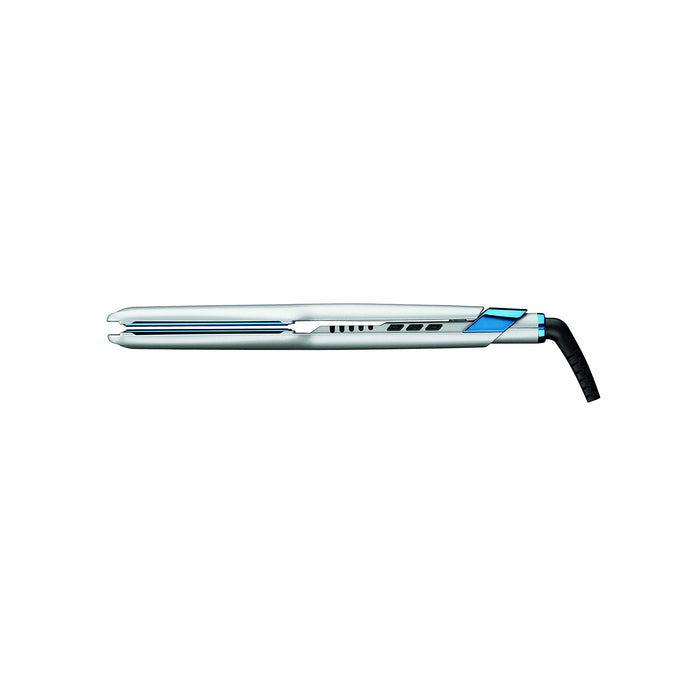 BABYLISS PRO Nano Titanium Special Edition SET. Ultra Thin 1.5" Straightener and 1" Curling Wand Silver/Blue Model #BB-BNTPP34UC, UPC: 074108417893