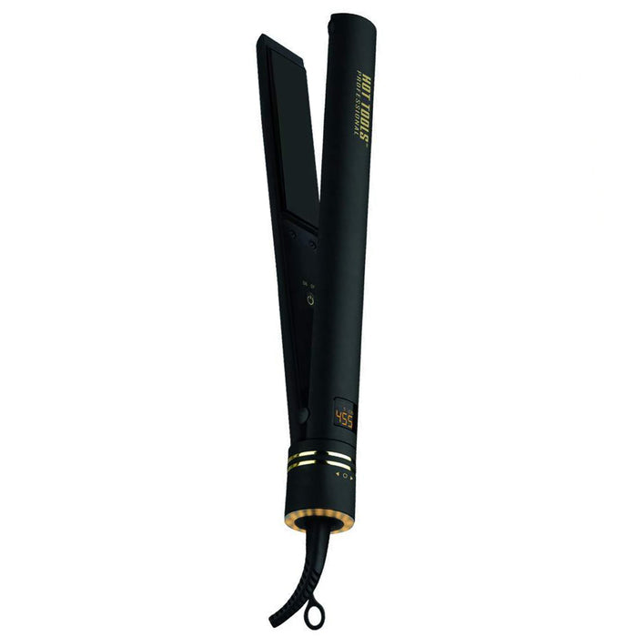 HOT TOOLS 1 1/4" Digital Salon Long Flat Iron Black/Gold: Cp18Bg Model #HO-HT7123BGV2, UPC: 078729071236