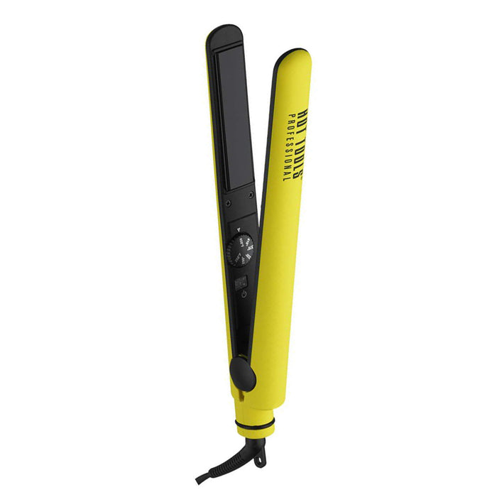 HOT TOOLS 1" Salon Flat Iron - Bee Beautiful Model #HO-HT7121YW, UPC: 078729171219