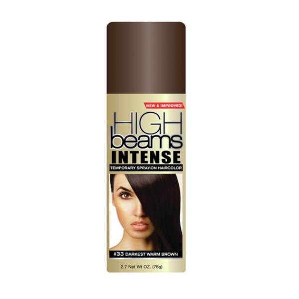 HIGH BEAMS Intense Temporary Spray On, Darkest Warm Brown - 10119 Model #HI-123096, UPC: 034044123098