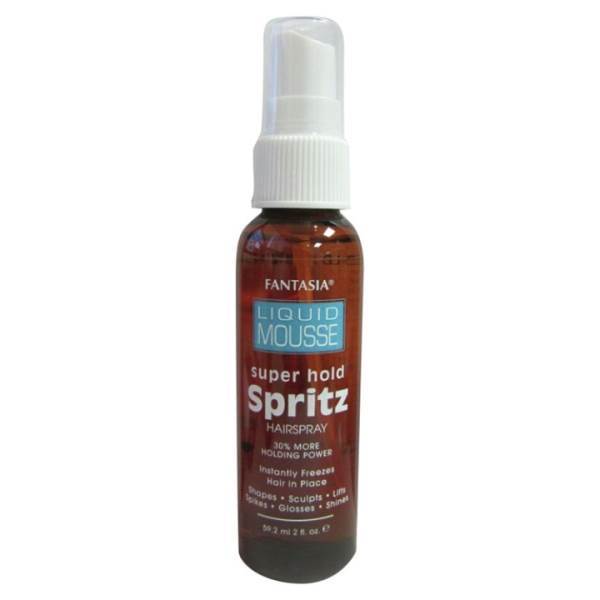 FANTASIA Liquid Mousse Super Hold Stiff Spritz (Blue), 2 Oz Model #FN-1008, UPC: 011313010082
